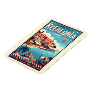 Vintage Kefalonia Greece Reise Souvenirs Magnet