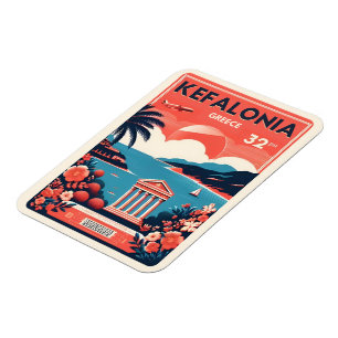 Vintage Kefalonia Griechenland Reise Souvenirs Magnet