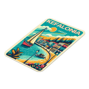 Vintage Kefalonia Griechenland Reiseandenken Magnet