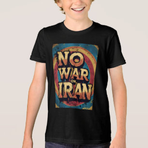 Vintage "Kein Krieg mit dem Iran"-Widerstand Retro Tri-Blend Shirt