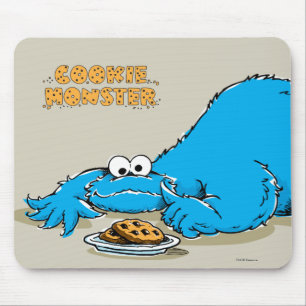Vintage-Keksmonster-Teller mit Keksen Mousepad