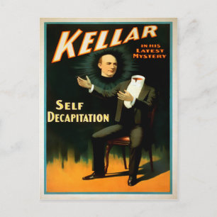 Vintage Kellar Magie Poster Postkarte