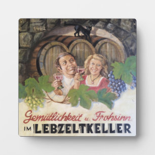 Vintage Kellerplakette Fotoplatte