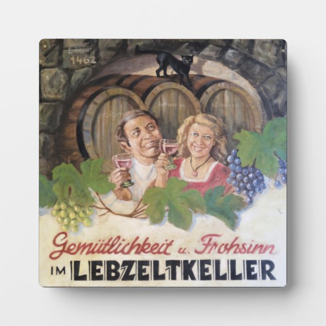 Vintage Kellerplakette Fotoplatte (Vorderseite)