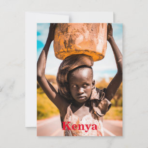 Vintage-Kenia-Flagge Reise Tourismus Postkarte