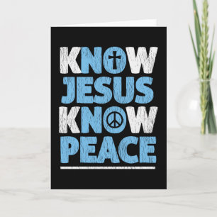 Vintage Kenne Jesus Kenne Frieden Christlicher Gla Karte
