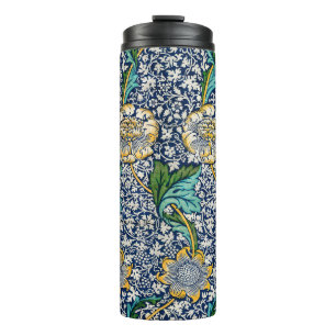 Vintage Kennet Floral William Morris Kunst Blau Thermosbecher