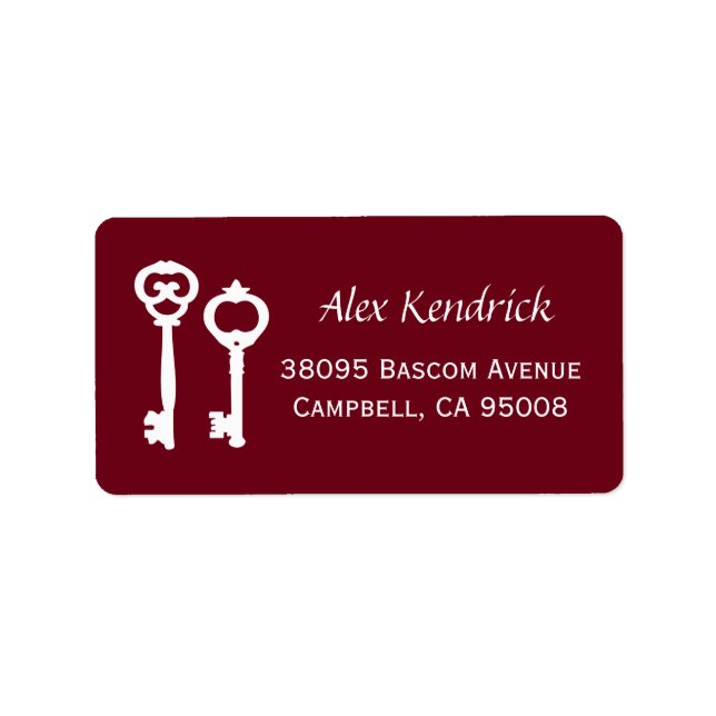 Vintage Kennzeichnungen - Wein Adressaufkleber (Vorne)