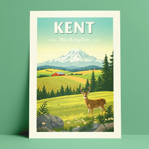 Vintage Kent Washington Postkarte