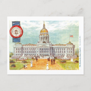 Vintage Kentucky Capitol mit Siegel Postkarte