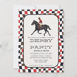 Vintage-Kentucky-Derby-Party-Einladung Jockey auf Einladung