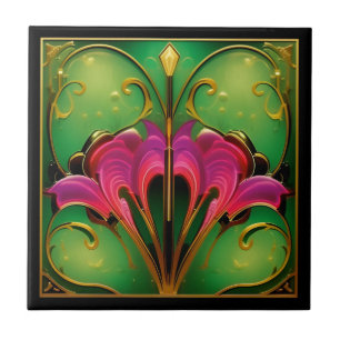 Vintage Keramik der Art-Déco-Produktion der 1920er Fliese