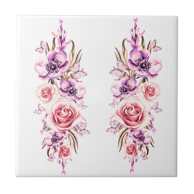 Vintage Keramik Fliese (Vorderseite)