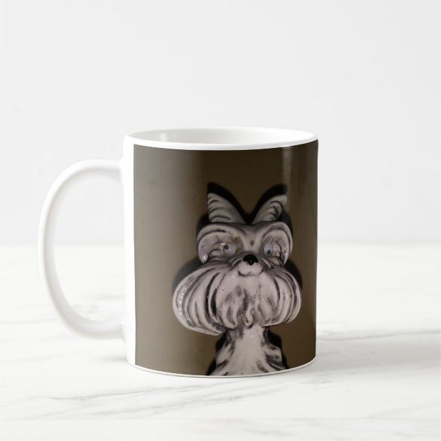 Vintage Keramik Hund Kaffee Tasse (Links)