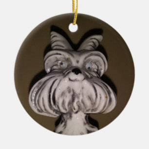 Vintage Keramik Hund Weihnachtsbaum Ornament