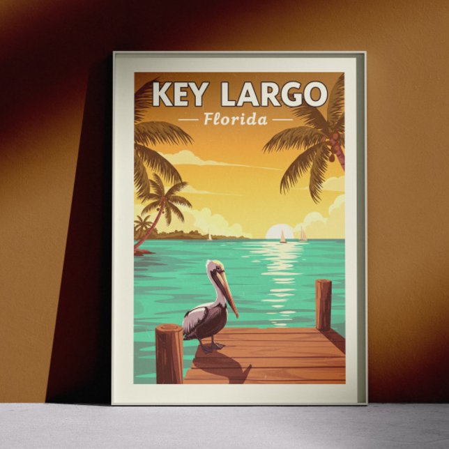 Vintage Key Largo Florida Poster (Von Creator hochgeladen)