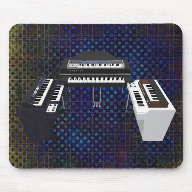 Vintage Keyboards: 3D Model: Custom Mousepad (Vorne)