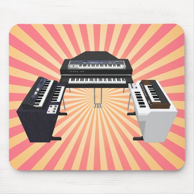 Vintage Keyboards: 3D Model: Custom Mousepad (Vorne)