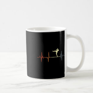 Vintage-Kickboxen-Herzschlag-Kickboxer-Herzfrequen Kaffeetasse