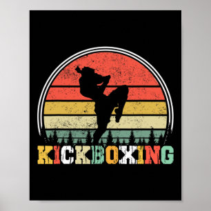 Vintage Kickboxer Kämpfer Kickboxen Mma Martial A Poster
