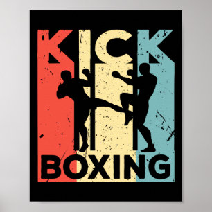 Vintage Kickboxing T-Shirt - Martial Arts Retro Ki Poster