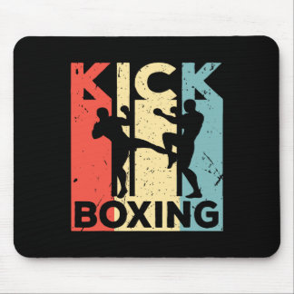 Vintage Kickboxing Tee - Martial Arts Retro Kickbo Mousepad