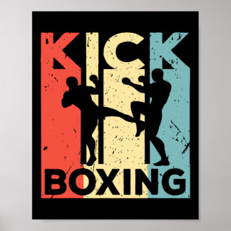 Vintage Kickboxing Tee - Martial Arts Retro Kickbo Poster