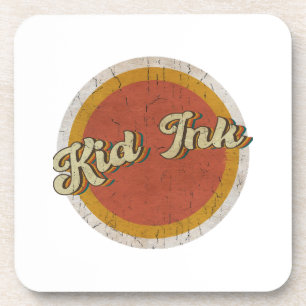 Vintage Kid Ink Kids im Kreis Getränkeuntersetzer