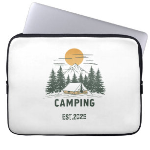 Vintage-Kiefern & Bergcamping Laptopschutzhülle