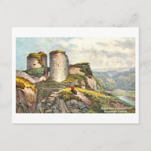Vintage Kilgerran Castle in Wales Postkarte