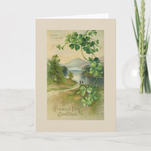 Vintage Killarney Lake St. Patrick's Day Card Karte