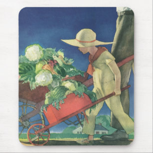 Vintage Kind, Biologischer Gartenbau; Victory Gard Mousepad