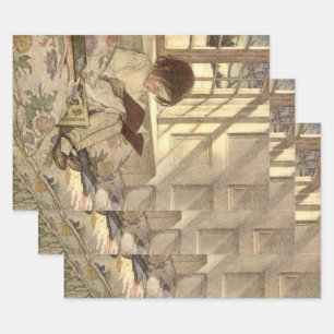 Vintage Kind liest ein Buch, Jessie Willcox Smith Geschenkpapier Set