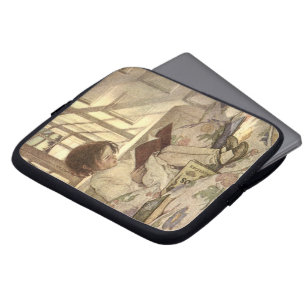 Vintage Kind liest ein Buch, Jessie Willcox Smith Laptopschutzhülle