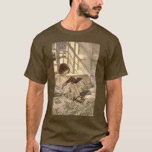 Vintage Kind liest ein Buch, Jessie Willcox Smith T-Shirt
