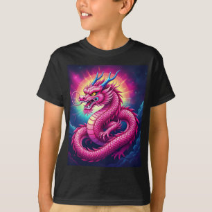 Vintage-Kinder Chinesisches Drachen-Design Kinders T-Shirt