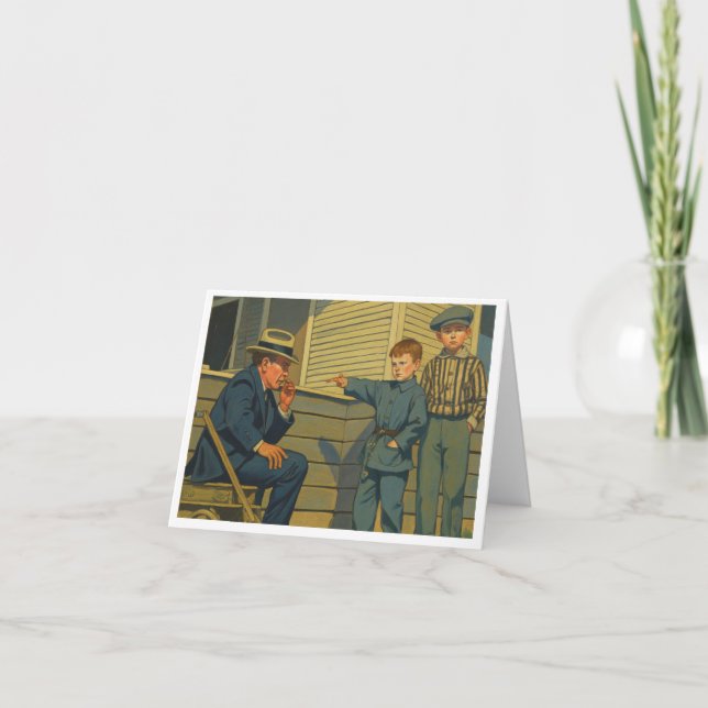 Vintage Kinder Dankeskarte (Vorderseite)