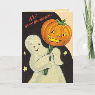 Vintage-Kinder-Halloween-Karte Karte