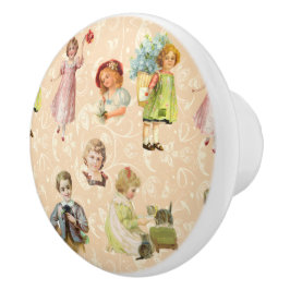 Vintage Kinder Keramikknauf
