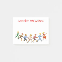 Vintage Kinder Kunst Personalisierte Botschaft von Post-it Klebezettel