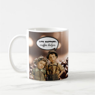 Vintage Kinder Lustiges Leben passiert Kaffeetasse