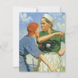 Vintage Kinder und Sportler, Baseballspieler