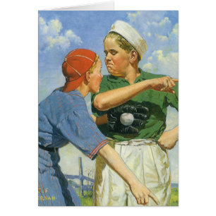 Vintage Kinder und Sportler, Baseballspieler