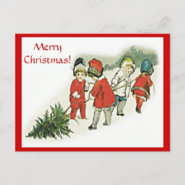 Vintage Kinder und Weihnachtsbaum Postkarten