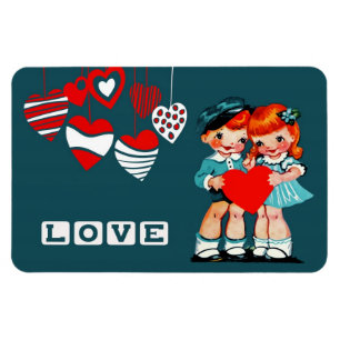 Vintage-Kinder-Valentinstag-Geschenkmagnete Magnet