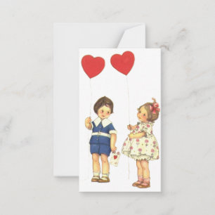 Vintage Kinder Valentinstag Valentine Mitteilungskarte