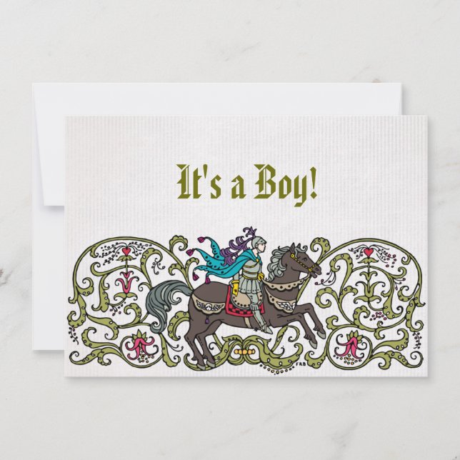 Vintage Kinderdusche Einladung (Vorderseite)