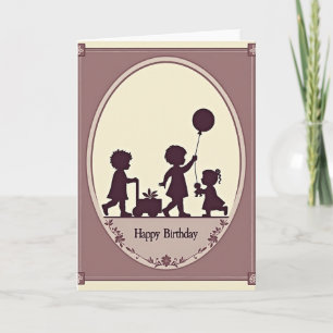 Vintage Kindergeburtstagskarte Karte