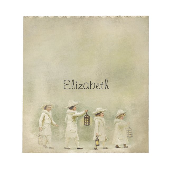 Vintage Kinderklingeltöne Notizblock (Vorderseite)