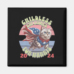Vintage kinderlose Katzen Ladys for Kamala Harris Magnet